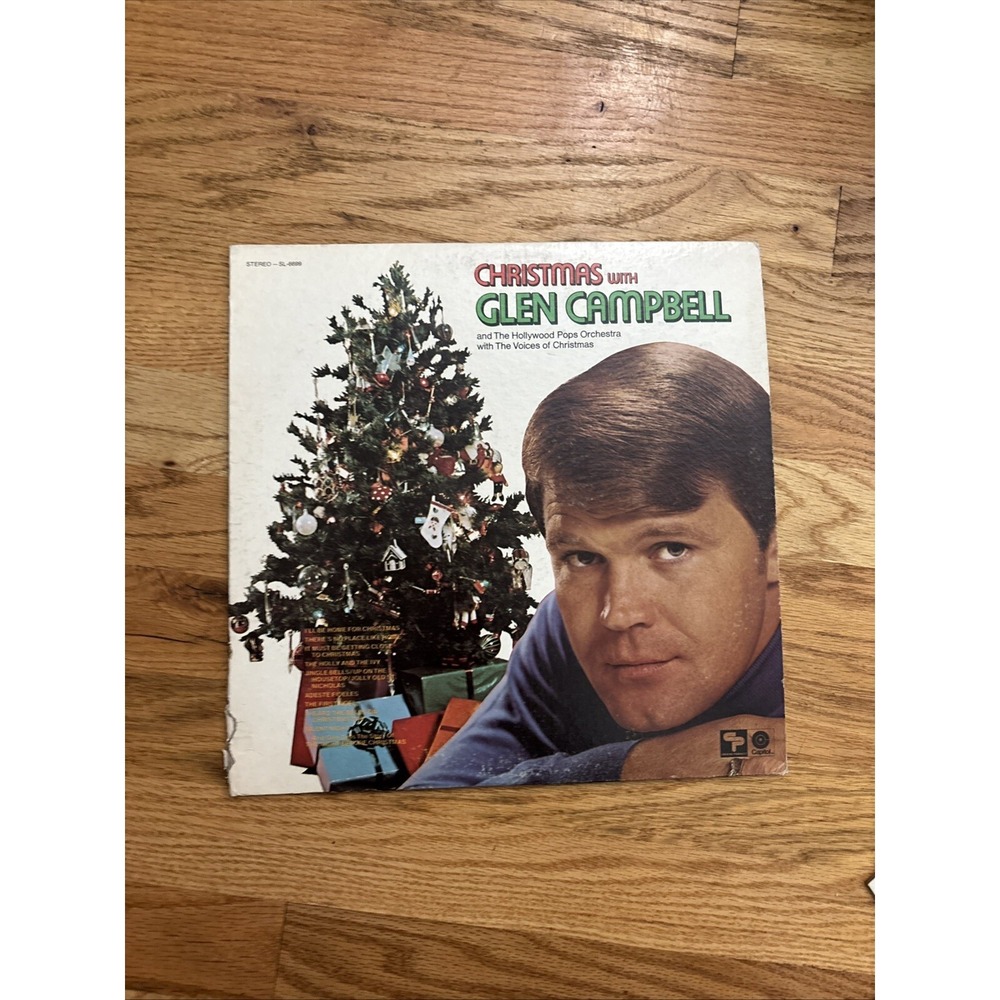 GLEN CAMPBELL - Christmas With Glen Campbell - 12" Vinyl Record LP - EX